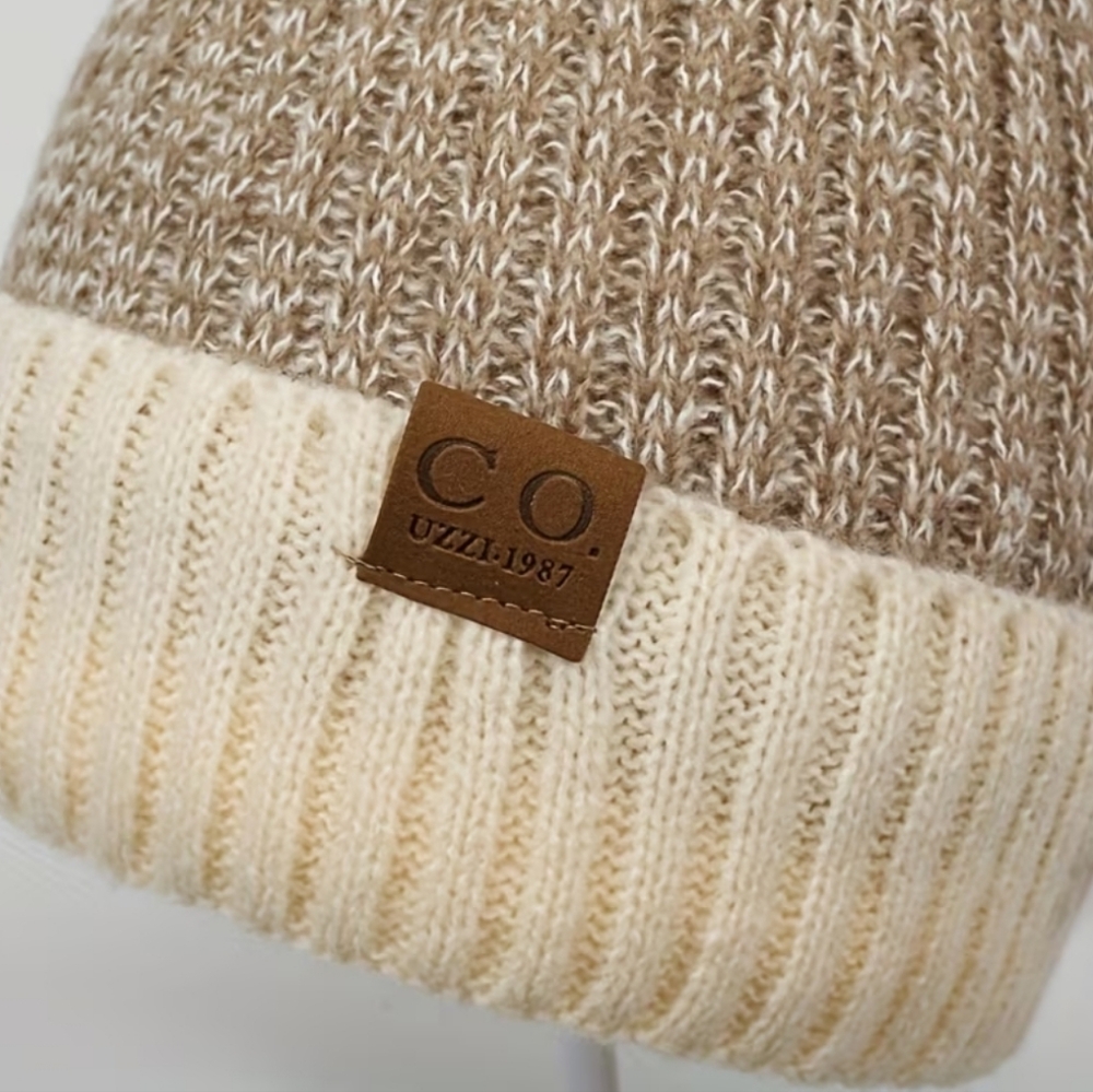 Fleece-Lined Winter Beanie - Windproof & Ear-Warming Knit Hat